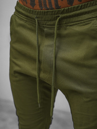 Spodnie męskie chino joggery khaki OZONEE O/399