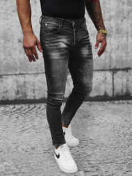 Spodnie jeansowe męskie czarne OZONEE NB/MP0019N