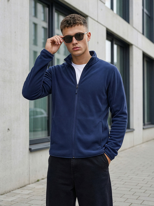 Bluza męska rozpinana granatowa OZONEE JS/HH016/25