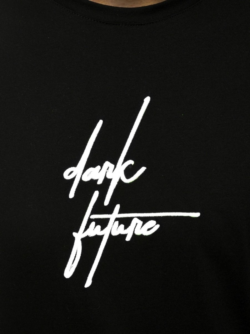 T-Shirt bez rękawów męski czarno-biały OZONEE MACH/M1176