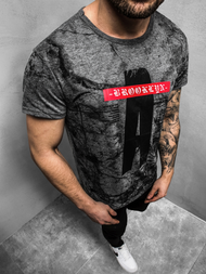 T-Shirt męski grafitowy OZONEE JS/SS10921Z