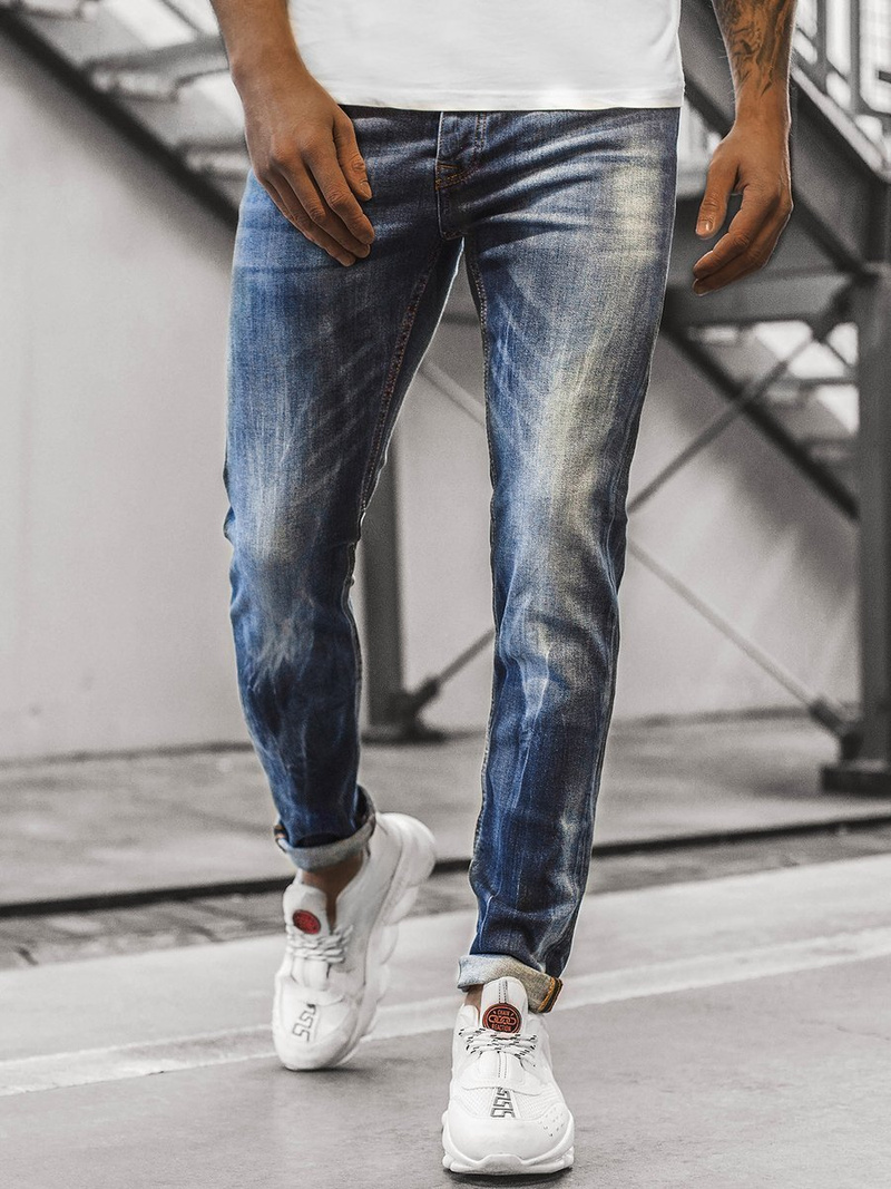 Spodnie jeansowe męskie niebieskie OZONEE G/1049