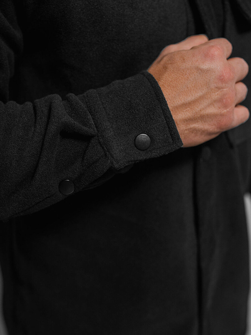 Класична сорочка чоловіча чорна OZONEE O/GOM23040