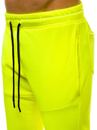 Spodnie dresowe męskie żółte-neon OZONEE G/11129