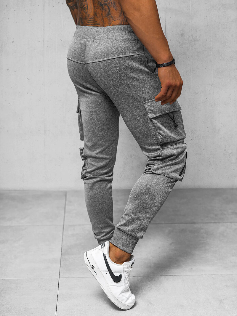 Spodnie dresowe męskie grafitowe OZONEE O/MM230002