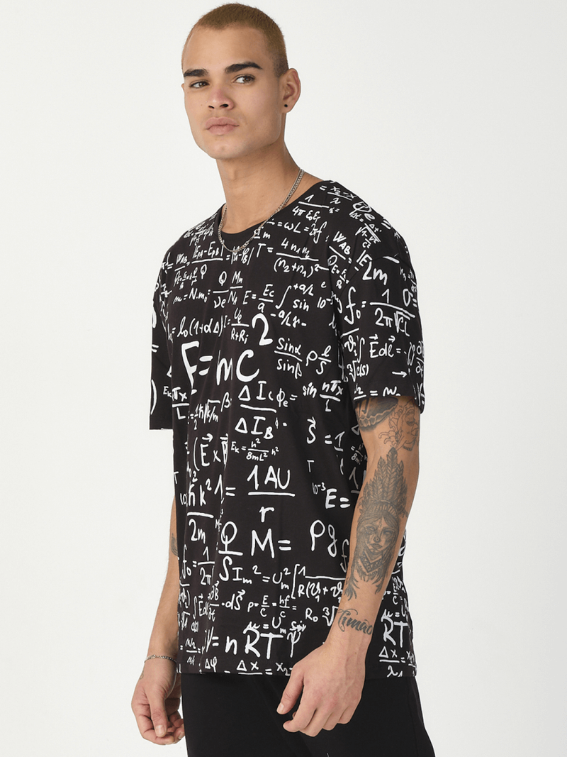 T-Shirt męski z nadrukiem czarny OZONEE MR/21533