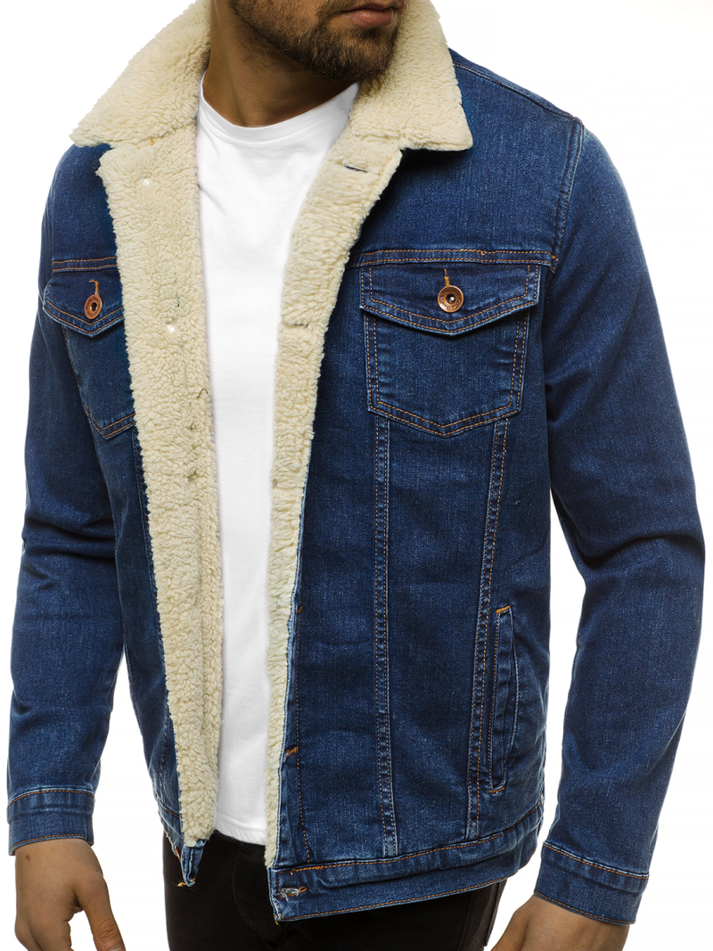 Kurtka męska jeans niebieska OZONEE BN/5935