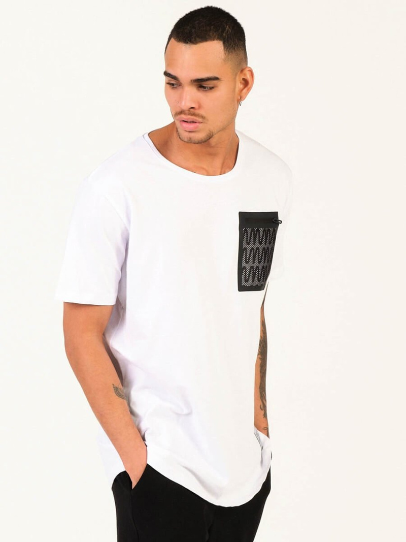 T-Shirt męski biały OZONEE MR/21556