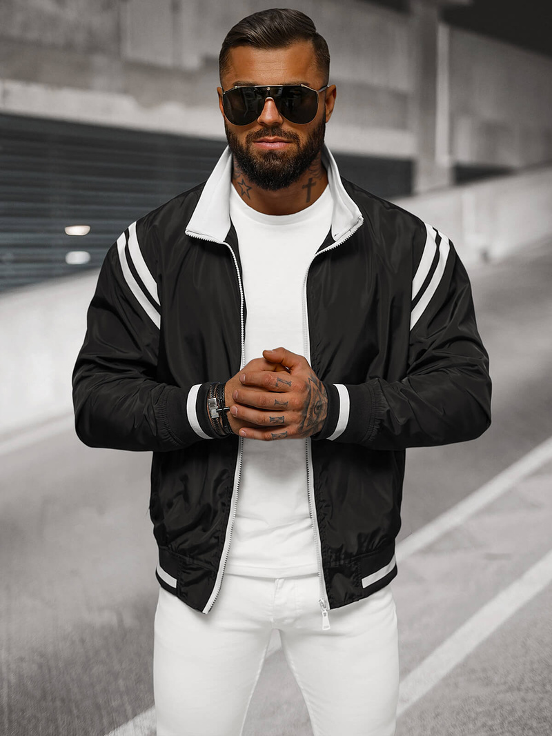 Kurtka męska czarna OZONEE JS/5M3218/392