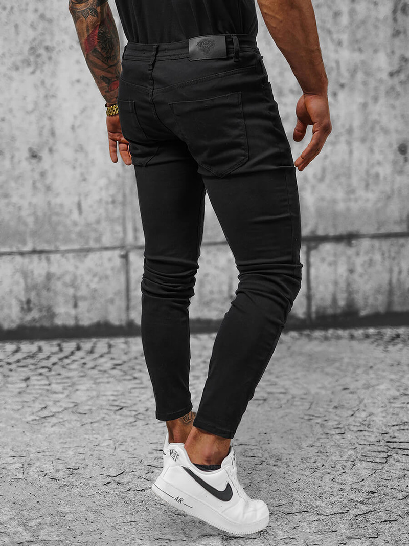 Spodnie męskie chino czarne OZONEE NB/MP0160N