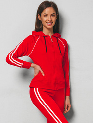 Komplet sportowy dwuczęściowy damski czerwony OZONEE JS/HD070/5Z