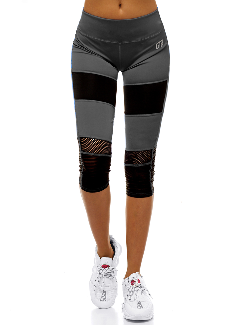 Legginsy damskie krótkie grafitowe OZONEE X/1253