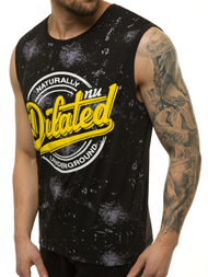 T-Shirt męski bez rękawów czarny OZONEE JS/KS2086