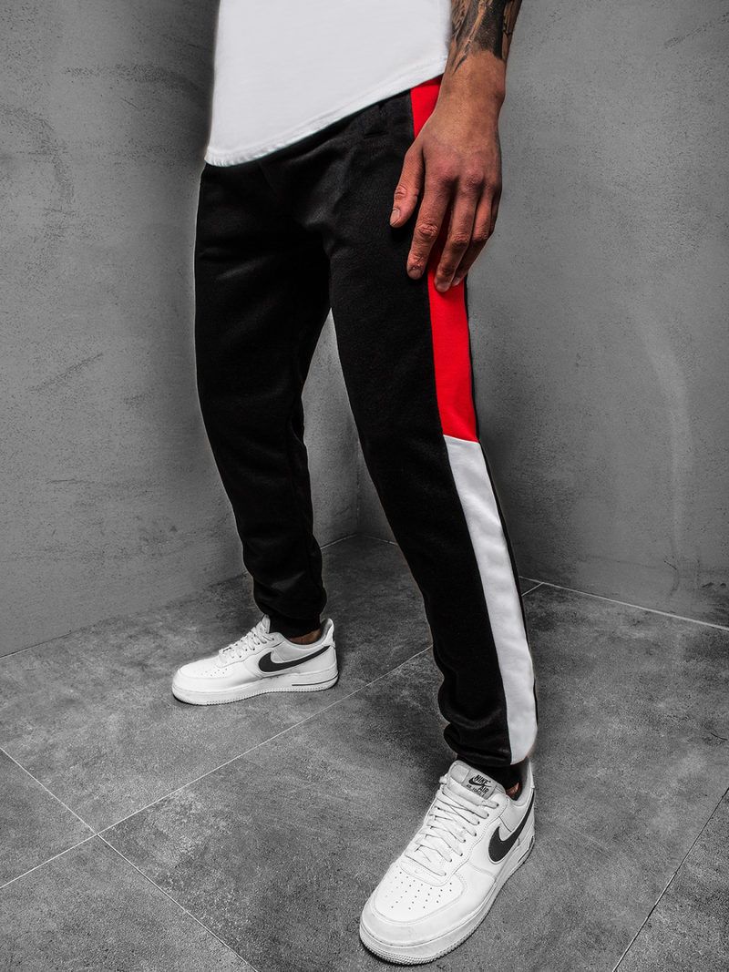 Spodnie dresowe męskie czarne OZONEE JS/JZ11012Z