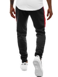 Spodnie dresowe męskie czarne OZONEE JS/JZ11027Z