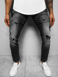 Spodnie jeansowe męskie czarne OZONEE NB/MP0016N