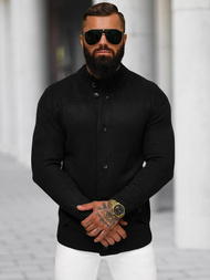 Sweter męski kardigan czarny OZONEE NB/MM6011/4Z