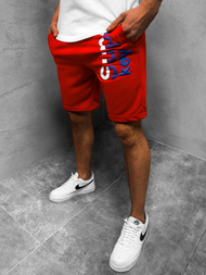 Spodenki dresowe męskie czerwone OZONEE JS/NP01Z