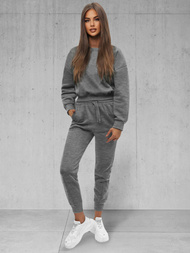 Komplet dresowy oversize dwuczęściowy damski grafitowy OZONEE JS/8C71/5Z