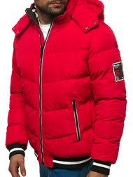 Kurtka zimowa męska pikowana czerwona OZONEE N/6902/3