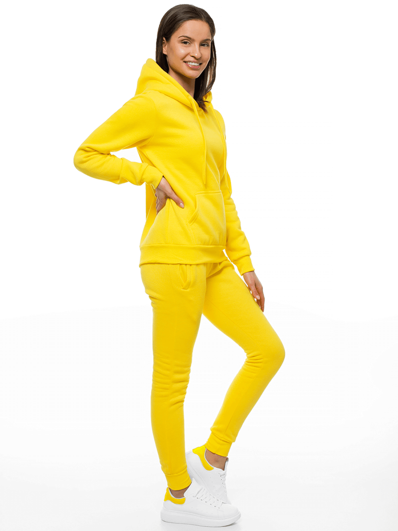 Bluza z kapturem damska żółta OZONEE JS/W02Z