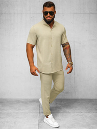 Spodnie męskie chino beżowe OZONEE O/K971SP