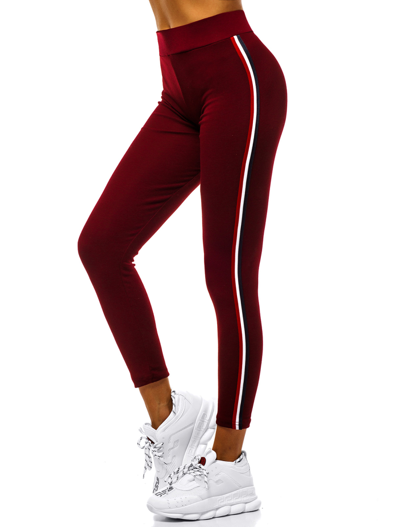 Legginsy damskie bordowe OZONEE JS/1036/B13