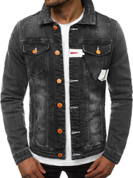 Kurtka jeans męska czarna OZONEE G/600