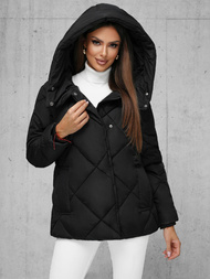 Kurtka zimowa damska pikowana czarna OZONEE JS/5M3175/392Z