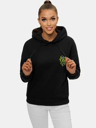 Bluza z kapturem damska czarna OZONEE JS/B26013Z