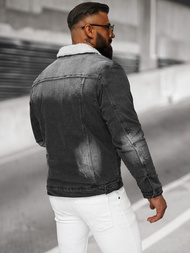 Чоловіча джинсова куртка Чорна OZONEE NB/MJ513N