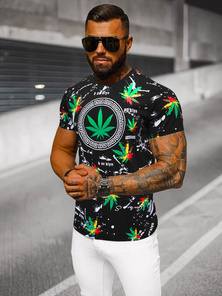 T-shirt męski czarny OZONEE O/T131/3