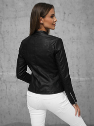 Kurtka skórzana damska czarna OZONEE JS/11Z8052