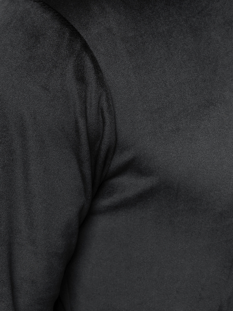 Komplet dresowy męski welurowy czarny OZONEE O/12131