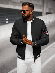 Kurtka męska bomberka czarna OZONEE JS/84M3034/392