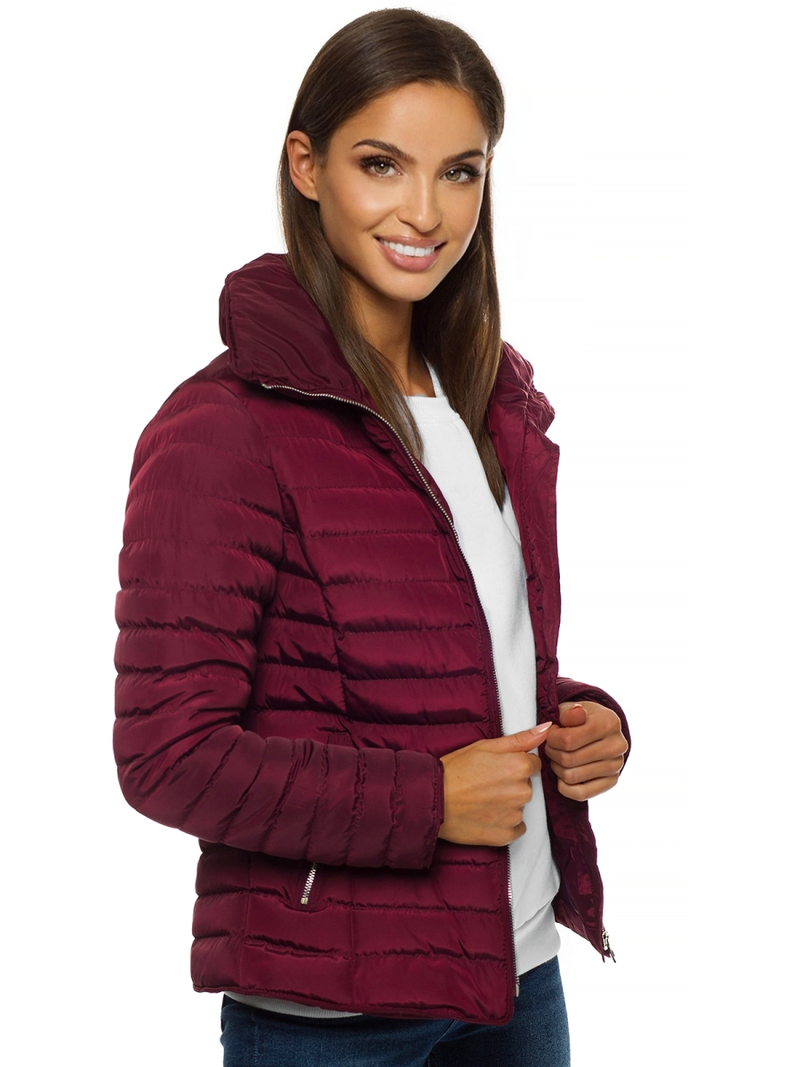 Kurtka przejściowa damska bordowa OZONEE JS/M23063/10