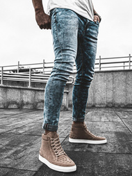 Sneakersy wysokie beżowe OZONEE G/271