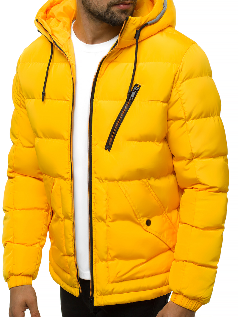 Kurtka męska zimowa żółta OZONEE JB/JP1181