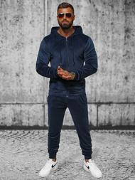 Komplet dresowy męski welurowy granatowy OZONEE JS/8C1169/25