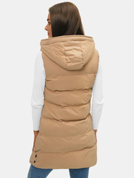 Стьобаний жіночий жилет Бежева OZONEE N/7046