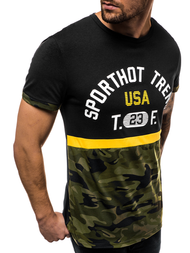 T-Shirt męski czarny OZONEE JS/SS10983