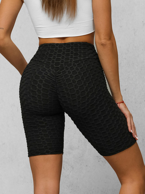 Legginsy krótkie damskie kolarki czarne OZONEE JS/17K593/3