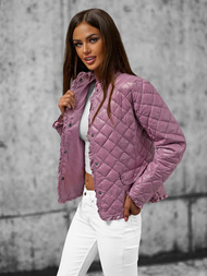 Kurtka damska pikowana różowa OZONEE O/H956