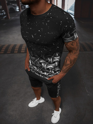 Чоловічий спортивний комплект Чорно-сріблястий OZONEE O/HM751