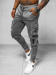 Spodnie dresowe męskie grafitowe OZONEE O/MM230002