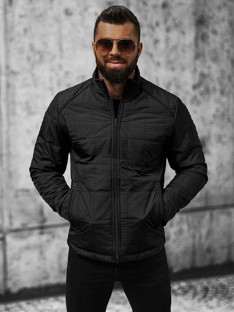 Kurtka męska czarna OZONEE JS/22M302/392