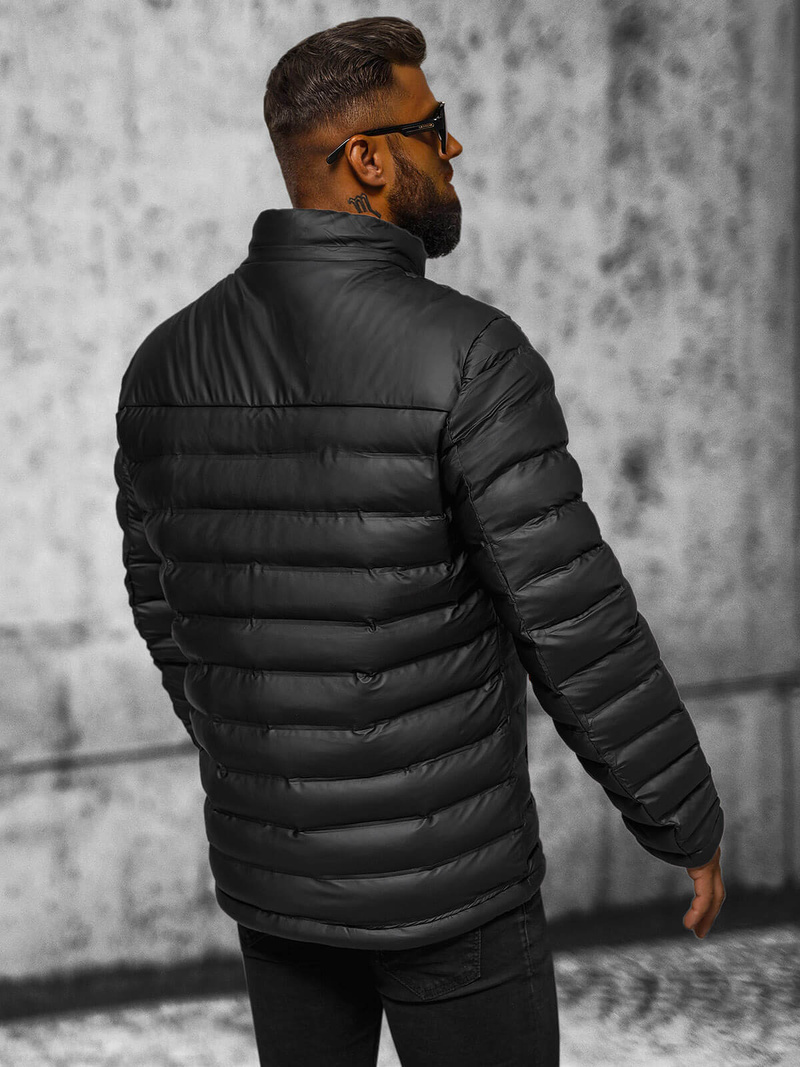 Kurtka męska pikowana czarna OZONEE JS/22M326/392