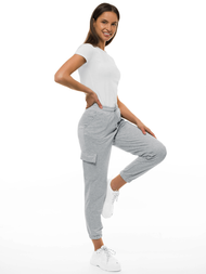 Spodnie dresowe damskie jasno-szare OZONEE O/MB2001/21