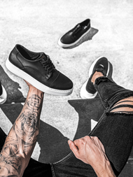 Sneakersy czarne OZONEE O/KN050