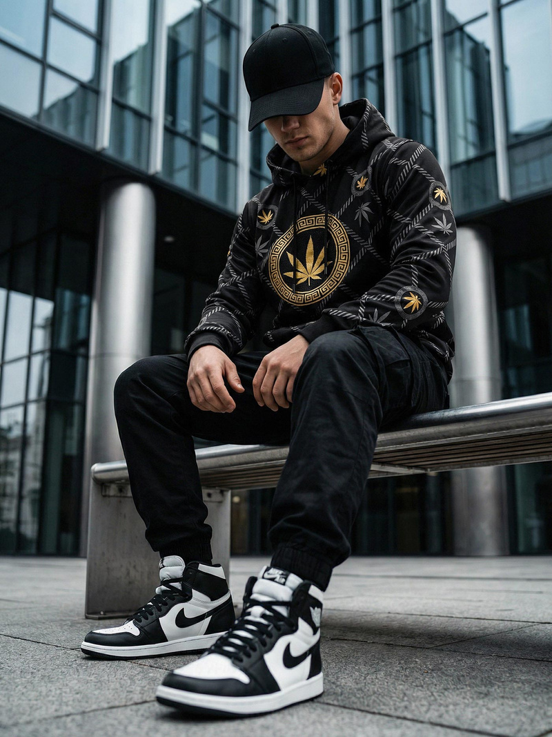 Толстовка чоловіча чорна OZONEE O/B267Z